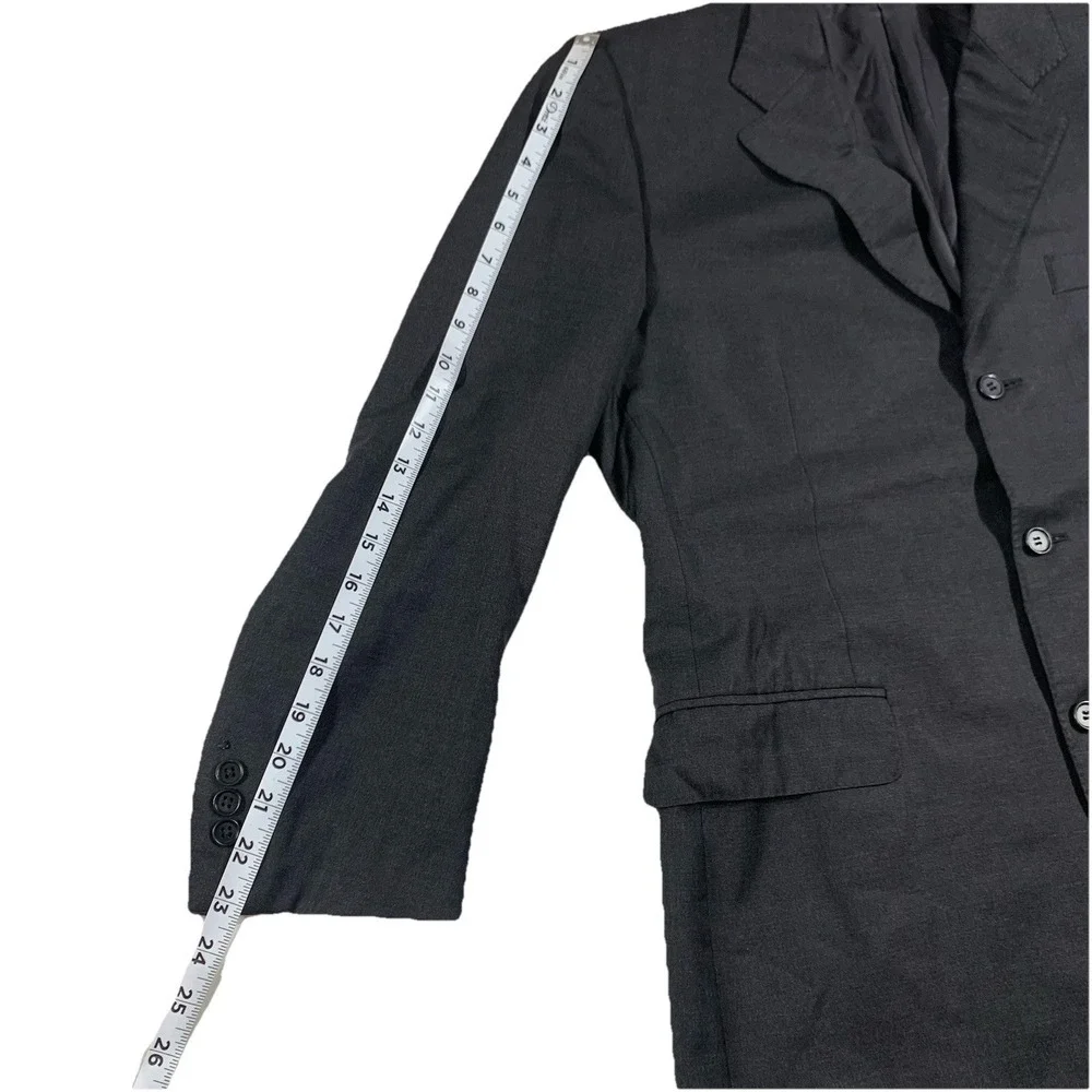 Canali Loro Piana Tasmanian Super 120s Wool Blazer Mens US 42R Dark Gray Italy‎